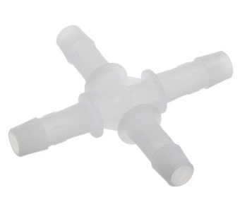 Schlauchverbinder X-Form 4 mm Kunststoff Verbindungsstück Schlauch 